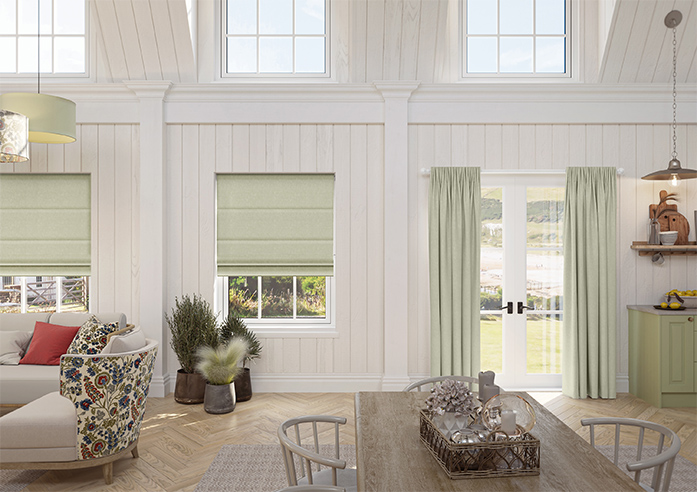 Delicate Chevron, Apple - Twist&Fit Roman Blind - Image 8